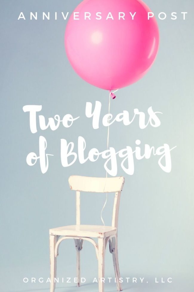 Celebrating two years of blogging | organizedartistry.com #blogger #blogging #professionalorganizernewjersey
