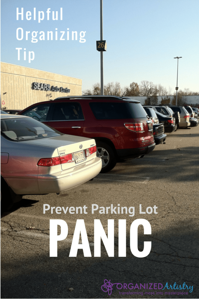 Have you ever gone shopping and forgot where you parked? Read now to find out how to prevent Parking Lot Panic! I organizedartistry.com