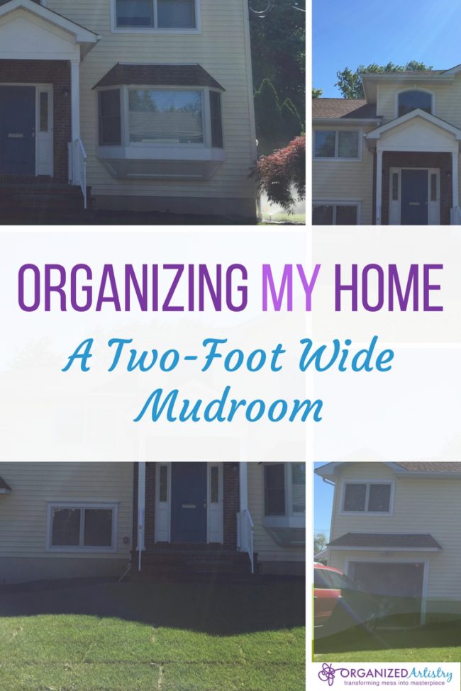 Ever wonder how a Professional Organizer organizes their home? Read to find out...Organizing MY Home: A Two-Foot Wide Mudroom | organizedartistry.com