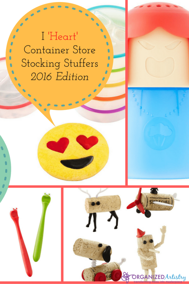 Have you started your holiday shopping yet? Here are some fun, useful, and unique stocking stuffers for family and friends! I 'Heart' Container Store Stocking Stuffers - 2016 Edition I organizedartistry.com