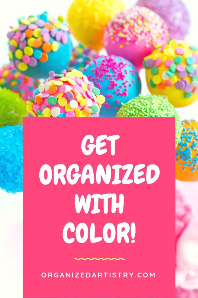Color code your way to an organized life. Get Organized With Color! | organizedartistry.com #color #colorcoding #organizewithcolor