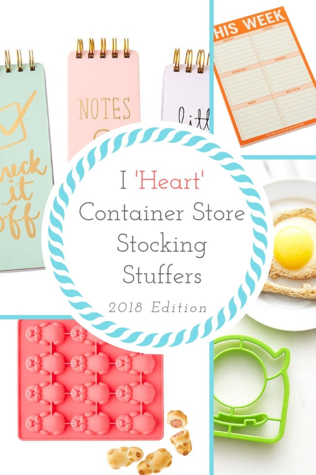 The Container Store has the best stocking stuffer collection! Some of my favorites in - I 'Heart' Container Store Stocking Stuffers: 2018 Edition | organizedartistry.com #containerstore #containerstorestockingstuffers #stockingstuffers #getorganized #holidaygift