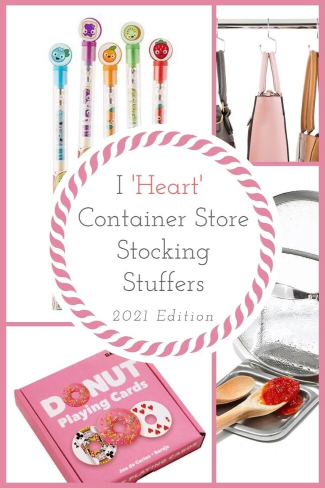 I 'Heart' Container Store Stocking Stuffers 2021 Edition | organizedartistry.com #containerstore #stockingstuffers #getorganizedforholidays